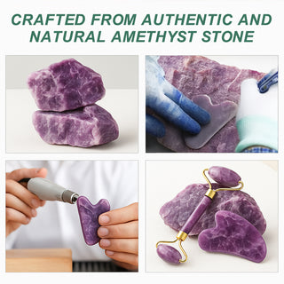 Gubba's Amethyst Gua Sha & Facial Roller Set