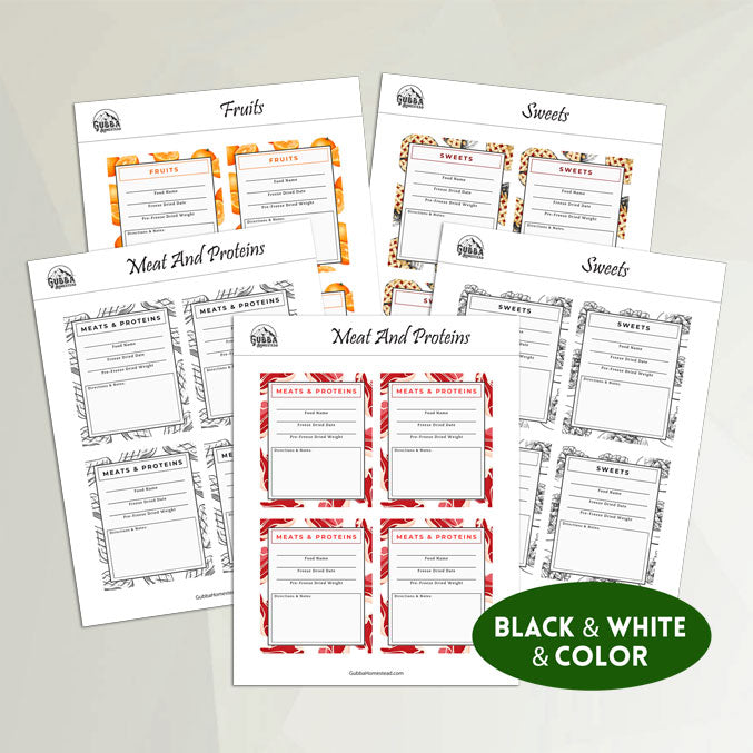 Food Storage Printable Labels – Gubba Homestead